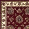 2' X 3' Red And Ivory Floral Medallion Area Rug