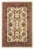 2' X 3' Ivory Red And Orange Floral Medallion Area Rug