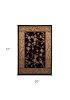 2' X 3' Tan Black And Beige Floral Vines Area Rug