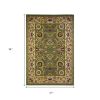 2' X 3' Green Taupe And Ivory Floral Medallion Area Rug