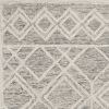 2' X 4' Sand Beige And Ivory Wool Geometric Hand Tufted Area Rug