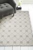 2' X 4' Ivory And Gray Wool Ogee Hand Tufted Area Rug