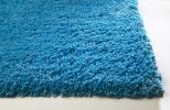 2' X 4' Blue Shag Hand Woven Area Rug