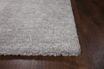 2' X 4' Gray Shag Hand Woven Area Rug
