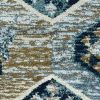 8' Charcoal Gray And Tan Woodland Lodge Runner Rug
