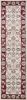 8' Ivory And Red Floral Medallion Runner Rug