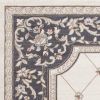 3' X 5' Gray And Ivory Floral Area Rug