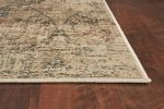 3' X 5' Champagne And Beige Damask Area Rug