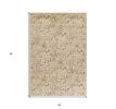 3' X 5' Ivory And Brown Floral Medallion Area Rug