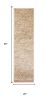 7' Ivory And Brown Floral Medallion Runner Rug