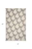 2' X 4' Ivory Gray And Cream Wool Geometric Hand Tufted Area Rug