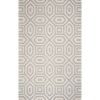 2' X 4' Gray And Ivory Wool Geometric Hand Tufted Area Rug