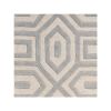 2' X 4' Gray And Ivory Wool Geometric Hand Tufted Area Rug