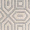 2' X 4' Gray And Ivory Wool Geometric Hand Tufted Area Rug