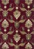3' X 5' Red Beige And Brown Floral Vines Area Rug