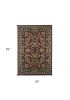 3' X 5' Red And Black Floral Medallion Area Rug