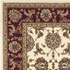 8' Red Ivory And Brown Floral Medallion Runner Rug