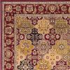 8' Red Orange And Black Quatrefoil Runner Rug