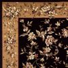 3' X 5' Tan Black And Beige Floral Vines Area Rug