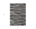 3' X 5' Gray Blue And Black Abstract Area Rug