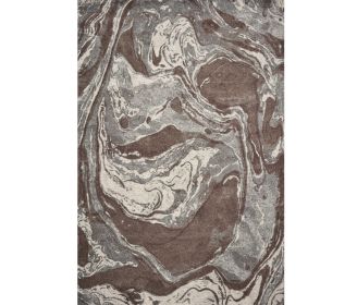 3' X 5' Brown And Ivory Abstract Area Rug