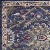 3' X 5' Royal Blue Gold And Gray Medallion Area Rug