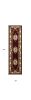 8' Red and Ivory Floral Border Runner Rug