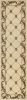 8' Ivory And Brown Floral Vines Runner Rug