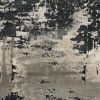 3' X 5' Black and Silver Abstract Area Rug