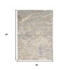 3' X 5' Sand Gray And Beige Abstract Area Rug
