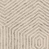 3' X 5' Sand And Beige Wool Geometric Hand Tufted Area Rug