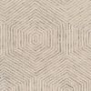 3' X 5' Sand And Beige Wool Geometric Hand Tufted Area Rug