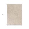 3' X 5' Sand And Beige Wool Geometric Hand Tufted Area Rug