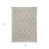 3' X 5' Sand Beige And Ivory Wool Geometric Hand Tufted Area Rug