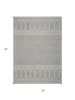 3' X 5' Gray And Ivory Wool Geometric Hand Tufted Area Rug