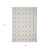 3' X 5' Ivory And Gray Wool Ogee Hand Tufted Area Rug