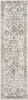 7' Ivory And Gray Floral Medallion Distressed Runner Rug