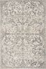 3' X 5' Ivory And Brown Floral Medallion Distressed Area Rug