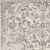 3' X 5' Ivory And Brown Floral Medallion Distressed Area Rug