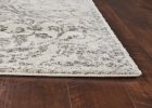 3' X 5' Ivory And Brown Floral Medallion Distressed Area Rug