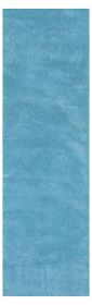 8' Blue Hand Woven Runner Rug