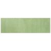 7' Green Hand Woven Runner Rug