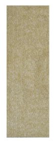 8' Yellow Shag Hand Woven Runner Rug
