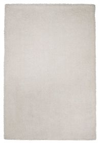 8' Ivory Shag Hand Woven Runner Rug