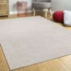 8' Ivory Shag Hand Woven Runner Rug