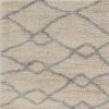 4' X 6' Ivory And Gray Chain Distressed Area Rug