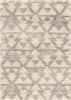 4' X 6' Ivory And Gray Geometric Distressed Area Rug