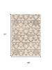 4' X 6' Ivory And Gray Geometric Distressed Area Rug