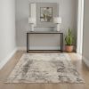 4' X 6' Ivory And Blue Area Rug