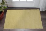 3' X 5' Canary Yellow Shag Hand Woven Area Rug